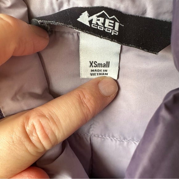 REI Purple Down Puffer Full Zip Winter Fall Jacket - Picture 4 of 9